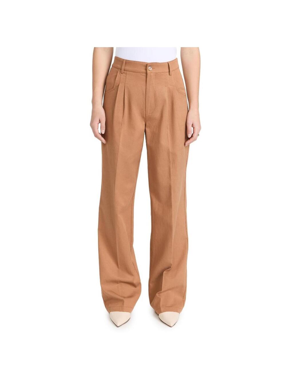 SZ 4, PAIGE Women's Merano Pants, Golden Tan